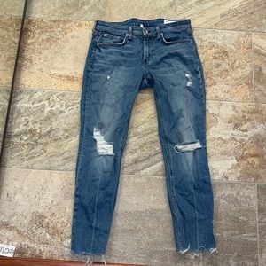 Rag and Bone Dre Low Rise Slim Boyfriend Medium Wash Jeans
